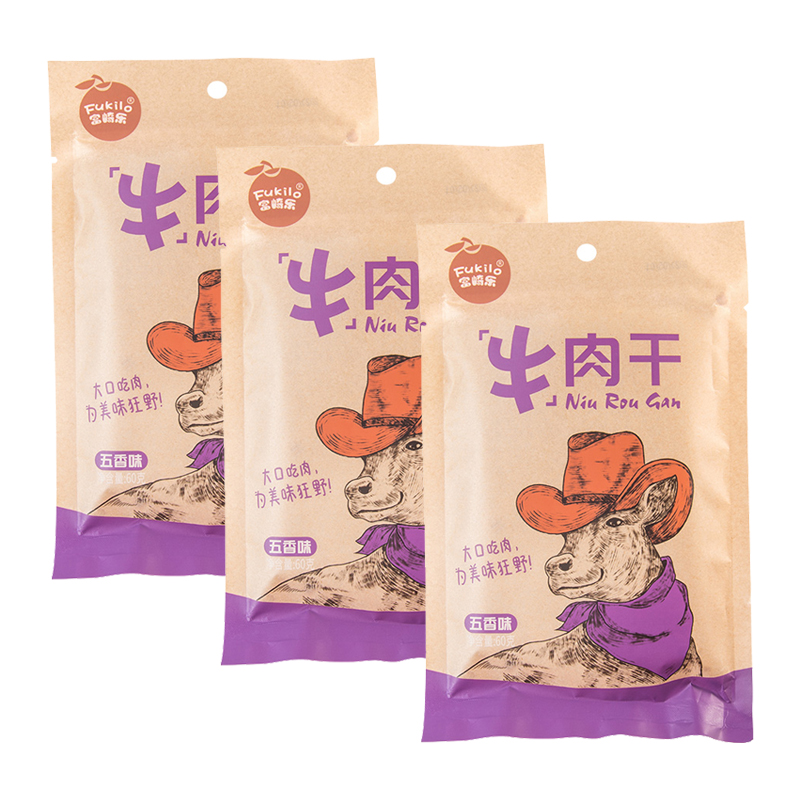 富崎乐五香味牛肉干 60g/袋 3袋装 60g*3袋